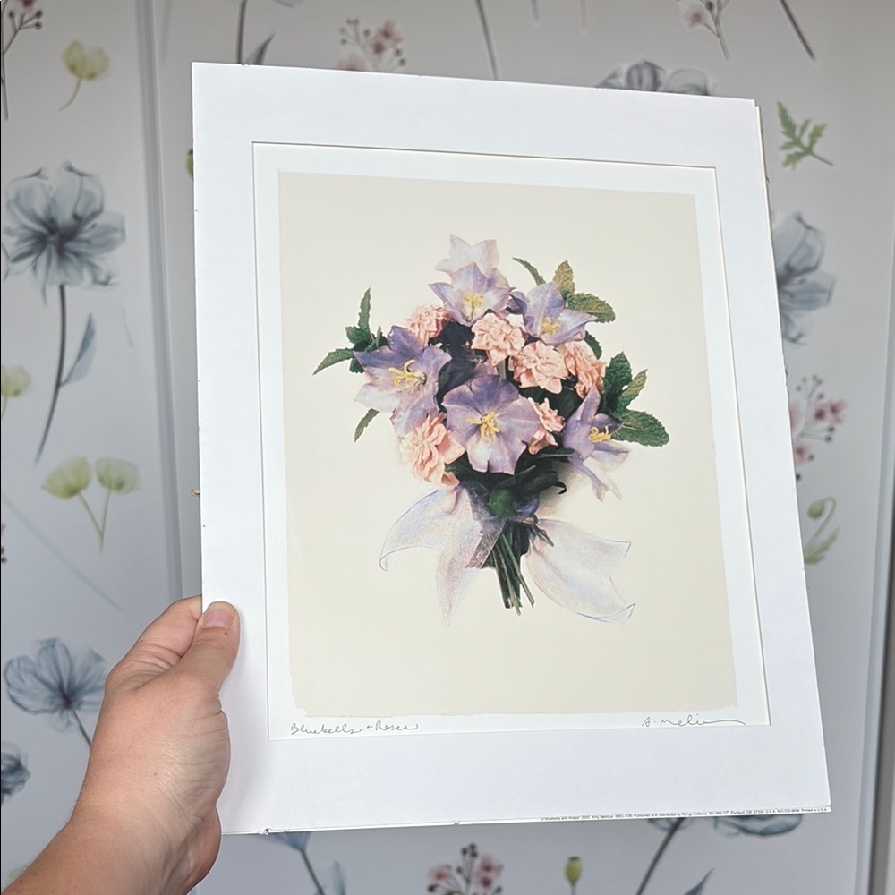 Floral Art Print with Pastel Flowers
